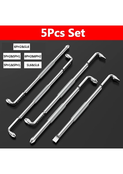 SL6SL6 Broppe L/z Şekilli Tornavida Ucu Phillips Oluklu Torx Hex Bit Seti 90 Derece Sağ Açı Dirsek Manyetik Tornavida Anahtarı (Yurt Dışından)