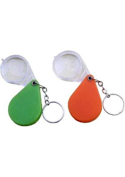 Turuncu 1 Adet Mini Cep Büyüteç Hediye Katlanır Büyüteç Anahtarlık Ile, Harita Okumak Için 10X Plastik Büyüteç, La (Yurt Dışından) fiyatları