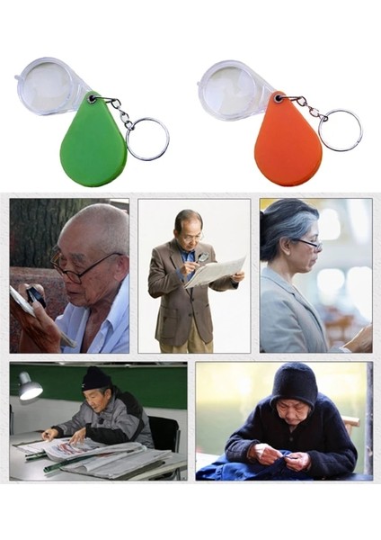 Turuncu 1 Adet Mini Cep Büyüteç Hediye Katlanır Büyüteç Anahtarlık Ile, Harita Okumak Için 10X Plastik Büyüteç, La (Yurt Dışından) fırsatları