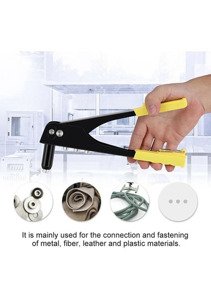 1 Takım Manuel El Somun Perçin Tabancası Seti ile 2.4mm 3.2mm 4.0mm 4.8mm El Aletleri Perçin Çivileri Tüm Çelik Sağlam Yapı Enstrüman (Yurt Dışından) modelleri