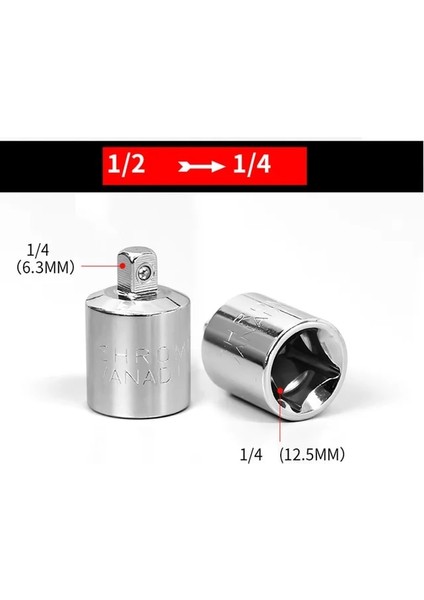 1 2 1 4 1 Adet Soket Adaptörü 1/4 Inç 3/8 Inç 1/2 Inç Çelik Dişi Erkek Sürücü Anahtarı Dönüştürücü Anahtar Parçası Elektrik Soketi Aksesuarları (Yurt Dışından)