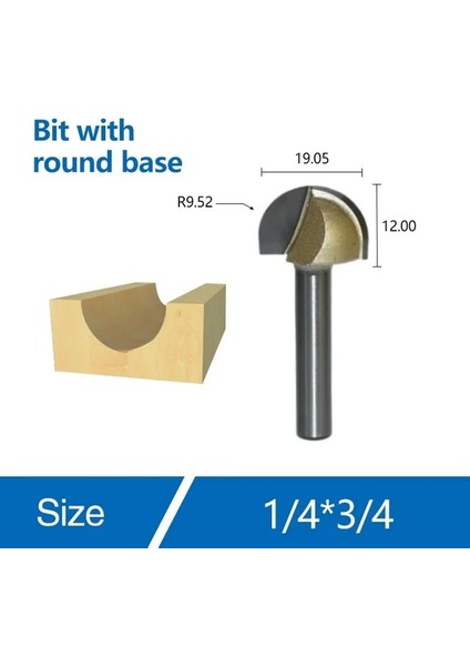5.5mm 1/2 Shank Karbür Freze Ahşap Cnc Makinesi Için Katı Karbür Koy Kutusu Yönlendirici Bit (Yurt Dışından)