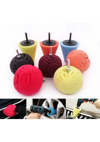 Orta 1 Adet Araba Parlatma Pedi Parlatıcı Köpük Sünger Ped Koni Parlatıcı Tampon Pedi Otomotiv Ağda Kiti Araba Tekerlek Hub Far Parlatma (Yurt Dışından)