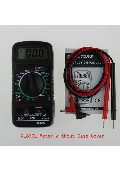 XL830L Kapaksız XL830L Taşınabilir Dijital Multimetre Arkadan Aydınlatmalı Ac/dc Ampermetre Voltmetre Ohm Test Cihazı Elde Taşınabilir LCD Gerilim Akım Güç Ölçer Testi (Yurt Dışından)