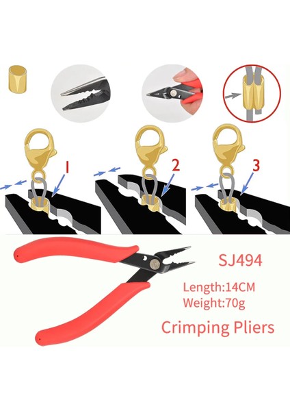 SJ-494 45 # Karbon Çelik Takı Pense Takı Yapımı Için Malzemeleri Crimper Pense Boncuk Kıvrım Kırmızı Sıkma Pensesi (Yurt Dışından) fiyatları