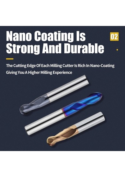 R2XD4X50L HRC55 Tyture Bilyalı Uçlu Freze Tungsten Karbür Kesici Cnc Router Bit Freze Aracı HRC45 55 65 2 Flüt Cnc Torna Tezgahı (Yurt Dışından)