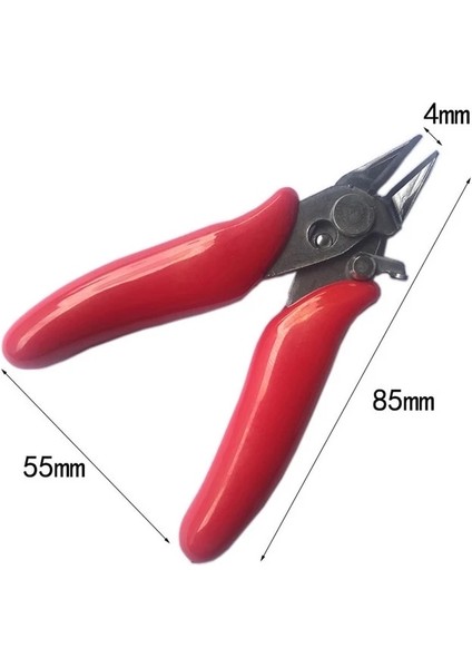 Kırmızı 3.5 Inç Çapraz Pense Küçük Yumuşak Kesim Elektronik Pense Mini Tel Kesiciler Tel Yalıtımlı Kauçuk Saplı Model El Aletleri (Yurt Dışından)