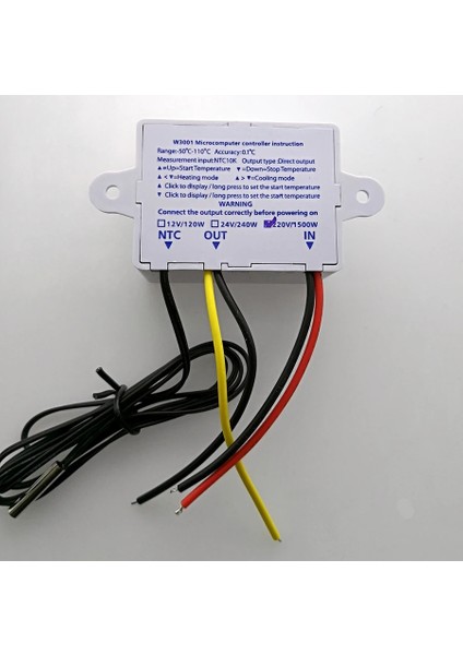 W3002-AC220V W3001 W3002 Dijital Kontrol Sıcaklık Mikrobilgisayar Termostat Anahtarı Termometre Yeni Termoregülatör 12/24/220V (Yurt Dışından)