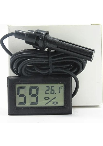 Siyah Dijital Ekran Termometre Nem Saat Alarm Higrometre Ölçer Ev Için LED Kapalı Elektronik Nem Monitörü Çalar Saat (Yurt Dışından)