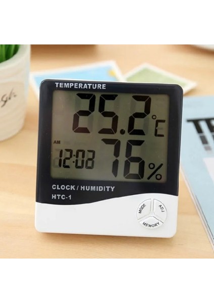 Siyah Dijital Ekran Termometre Nem Saat Alarm Higrometre Ölçer Ev Için LED Kapalı Elektronik Nem Monitörü Çalar Saat (Yurt Dışından) fiyatları