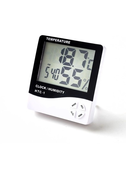 Siyah Dijital Ekran Termometre Nem Saat Alarm Higrometre Ölçer Ev Için LED Kapalı Elektronik Nem Monitörü Çalar Saat (Yurt Dışından) modelleri