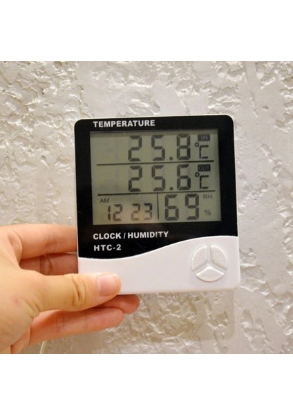 Siyah Dijital Ekran Termometre Nem Saat Alarm Higrometre Ölçer Ev Için LED Kapalı Elektronik Nem Monitörü Çalar Saat (Yurt Dışından) indirimleri