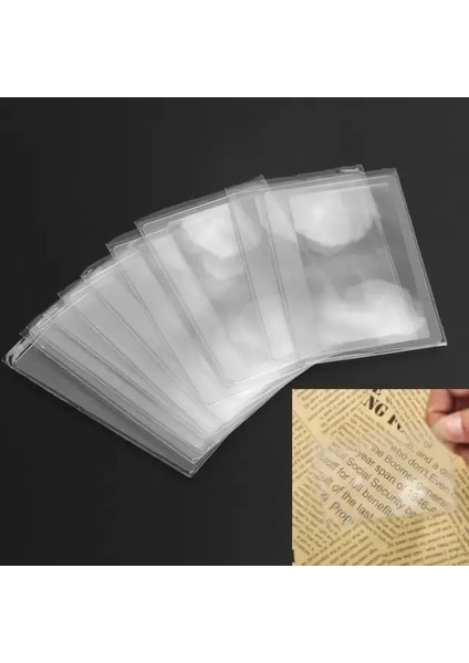 10 Adet 10 Adet 3 x Gözlük Büyüteç Büyütme Büyüteç Lens 8.00*5.50*0.04 cm Kredi Kartı Boyutu Şeffaf Büyüteç (Yurt Dışından)