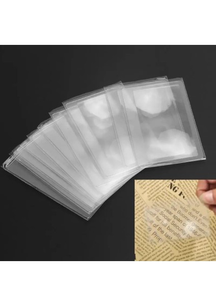10 Adet 10 Adet 3 x Gözlük Büyüteç Büyütme Büyüteç Lens 8.00*5.50*0.04 cm Kredi Kartı Boyutu Şeffaf Büyüteç (Yurt Dışından)