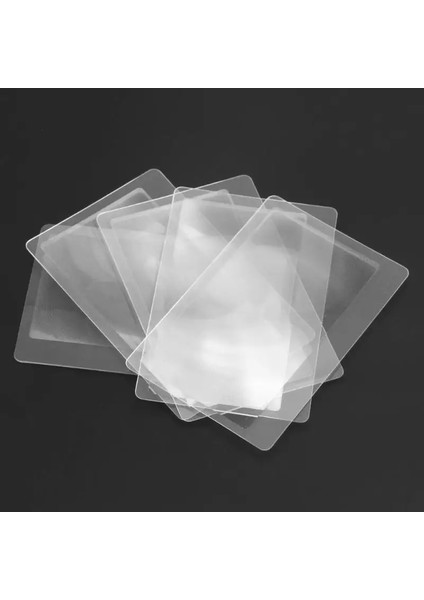 10 Adet 10 Adet 3 x Gözlük Büyüteç Büyütme Büyüteç Lens 8.00*5.50*0.04 cm Kredi Kartı Boyutu Şeffaf Büyüteç (Yurt Dışından)