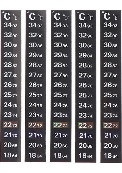 5 Adet 5 Adet Termometre Stick-On Dijital Akvaryum Balık Tankı Buzdolabı Termometre Etiket Ölçüm Çıkartmalar Sıcaklık Kontrol Araçları (Yurt Dışından)