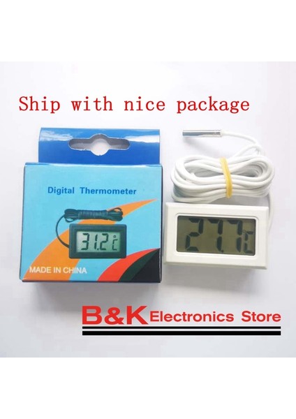 FY11-BLACK Mini Dijital LCD Uygun Sıcaklık Sensörü Nem Ölçer Kapalı Higrometre Taşınabilir Ölçer Buzdolabı Termometre Tel 2 M (Yurt Dışından) modelleri