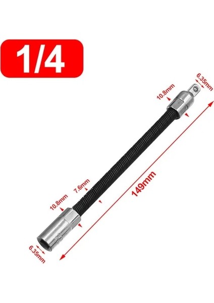1 Adet 1-4 1 Adet Sürücü Uzatma Prizi Çubuğu Adaptörü Bağlantı Çubuğu Esnek Mil Dönüşüm Kafası Yüksek Tork Cırcır Anahtarı Elektronik Matkap (Yurt Dışından)