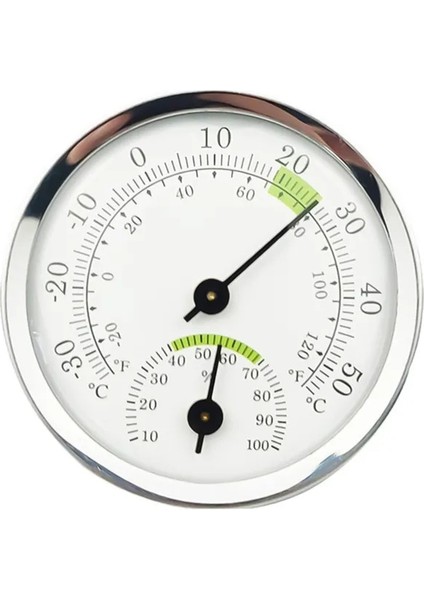 Gümüş Mini Pointer Tipi Termometre Higrometre Kapalı Oda Elektronik Sıcaklık Nem Ölçer Sensörü Ölçer Ev Kaynağı Için (Yurt Dışından)