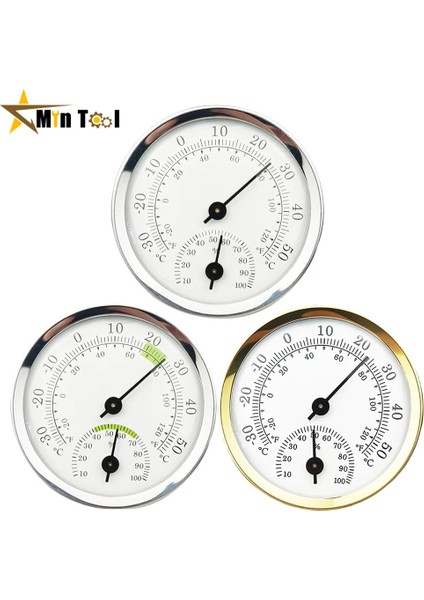 Gümüş Mini Pointer Tipi Termometre Higrometre Kapalı Oda Elektronik Sıcaklık Nem Ölçer Sensörü Ölçer Ev Kaynağı Için (Yurt Dışından) fiyatları