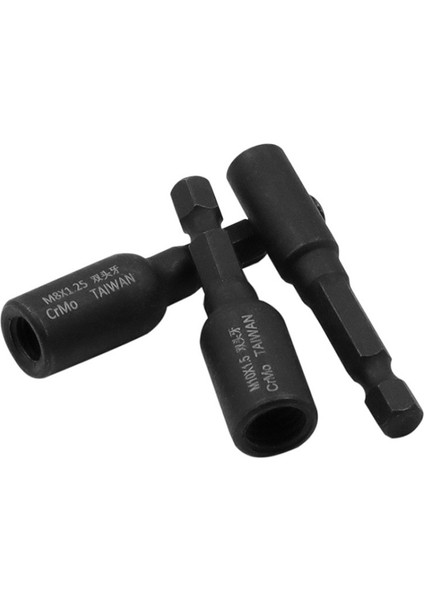 Siyah M6X1.0 Urann 1 Adet M6 M8 M10 6.35MM Altıgen Somun Sürücü Lokma Uçları Anahtarı Tornavida Hex Soket Bit Tornavida Kolu Araçları (Yurt Dışından)