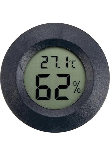 Siyah Mini Higrometre Termometre Dijital LCD Monitör Kapalı/açık Nem Ölçer Ölçer Sıcaklık Sera Sürüngen (Yurt Dışından)