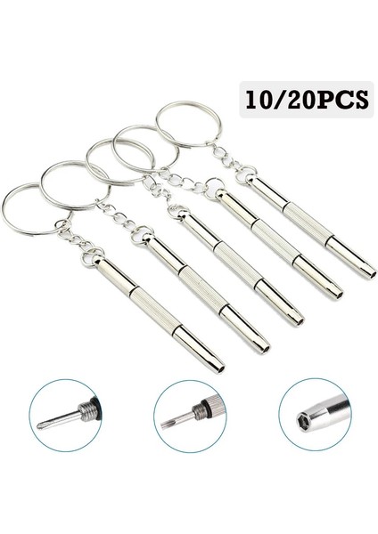 10 Adet 10/20 Adet Mini 3in1 Tornavida Çok Fonksiyonlu Metal Optik Gözlük Tornavida Taşınabilir Saat Sürücüsü Onarım Aracı El Aletleri (Yurt Dışından) fiyatları