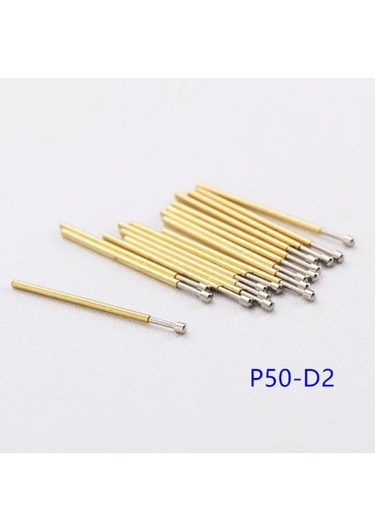 P50-D2 Sıcak Satış P50 Serisi Nikel Kaplama Test Probu Elektronik Yay Algılama Iğnesi 100 Adet/torba Test Araçları Için Pirinç Pogo Pimleri (Yurt Dışından)