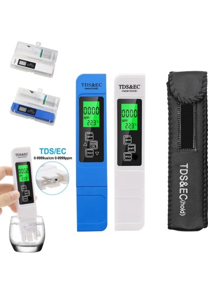 Beyaz Paket B 3'ü 1 Arada Su Ph Ölçer Santigrat Fahrenheit Su Algılama Kalem Iletkenlik Tds Ec Aralığı 0-9990 Ev Akvaryum Yüzme Havuzu Için (Yurt Dışından) indirimleri