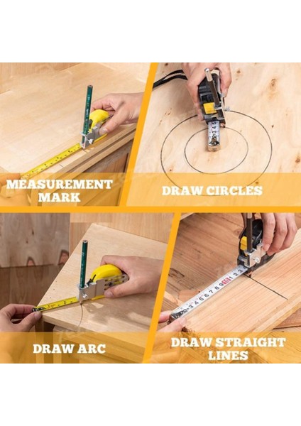 01 Dayanıklı Kalem Tutucu Kelepçe Çok Rollü Taşınabilir Mezura Işaretleyici Aracı Beraberlik Daire Alufer Daire Bulucu Aracı Bant Bant (Yurt Dışından) fırsatları