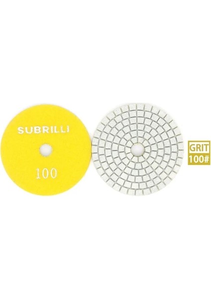 Grit 100 1 Adet Subrıllı 3 Inç Elmas Parlatma Pedleri Granit Taş Parlatma Parlatma Aşındırıcı Tekerlek Açılı Taşlama Araçları GRIT50-3000 # (Yurt Dışından)