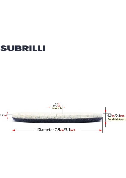 Grit 100 1 Adet Subrıllı 3 Inç Elmas Parlatma Pedleri Granit Taş Parlatma Parlatma Aşındırıcı Tekerlek Açılı Taşlama Araçları GRIT50-3000 # (Yurt Dışından)