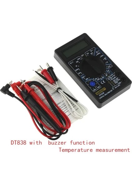 DT838 Multimetre DT838 DT830B Dijital Multimetre Test Cihazı Voltmetre Ölçüm Akımı Direnç Sıcaklık Ölçer Acdc Ampermetre Test Kurşun Probu (Yurt Dışından)