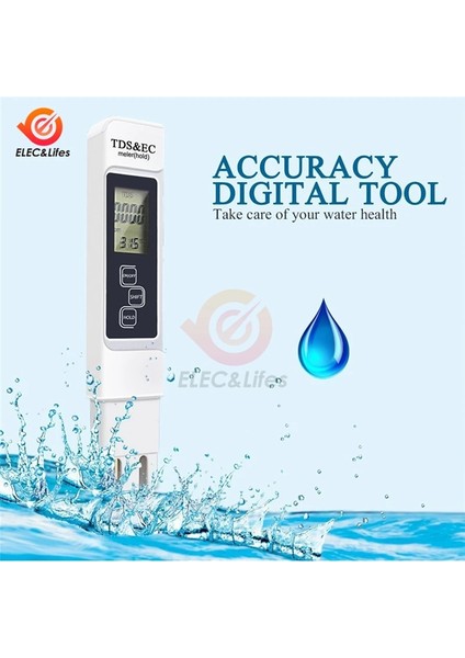 Beyaz Taşınabilir Tds Ec Metre Sıcaklık Test Cihazı Kalem 3 In1 Fonksiyonu Iletkenlik Filtresi Ölçme Su Kalitesi Saflık Test Cihazı 0-9990PPM (Yurt Dışından) fiyatları