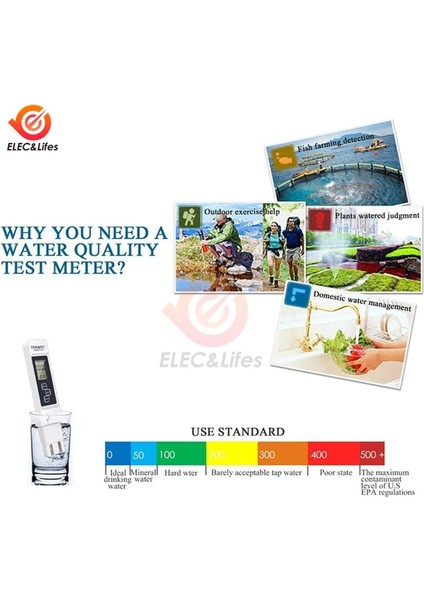 Beyaz Taşınabilir Tds Ec Metre Sıcaklık Test Cihazı Kalem 3 In1 Fonksiyonu Iletkenlik Filtresi Ölçme Su Kalitesi Saflık Test Cihazı 0-9990PPM (Yurt Dışından) fırsatları