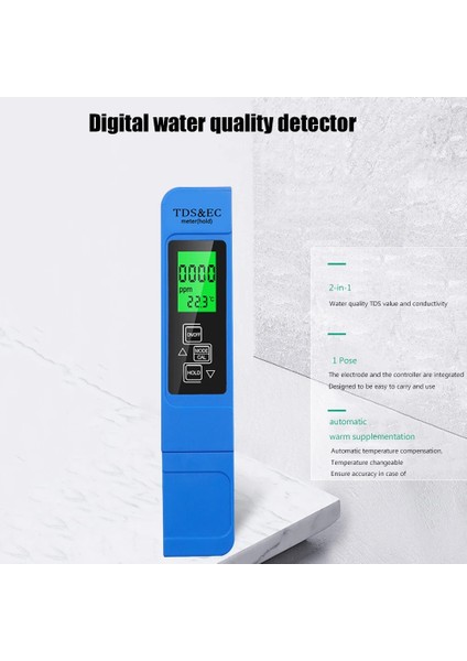 Stil C 3'ü 1 Arada Su Ph Ölçer Santigrat Fahrenheit Ph Su Algılama Kalemi Iletkenlik Tds Ec Aralığı 0-9990 Içme Suyu Endüstrisi Için (Yurt Dışından) fiyatları