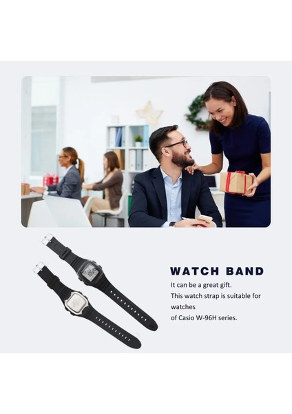Silikon Saat Kayışı Paslanmaz Çelik Pin Toka Kordonlu Saat Casio W-96H Spor Erkek Kadın Kayış Bilezikler (Yurt Dışından) fiyatları