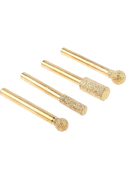 No.12 Vakum Kaynaklı Elmas Taşlama Kafası Çapak Gravür Matkap Uçları Taş Alaşım Yeşim Soyma Dökme Demir Parlatma Oyma Aracı 6/8/10MM (Yurt Dışından)