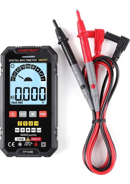 Evrensel Prob 10A HT125B Akıllı Multimetre Dijital Ac Dc 600 V Gerilim Diyot Metre Trms Ohm Hz Kondansatör Test Cihazı Sensörü Voltmetre Elektrikli Aletler (Yurt Dışından) fiyatları