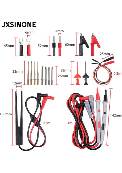 P1502 Jxsınone P1503 Multimetre Probu Değiştirilebilir Iğneler Test Uçları Kitleri Dijital Multimetre Için Problar Multimetre Için Kablo Sensörü (Yurt Dışından) modelleri