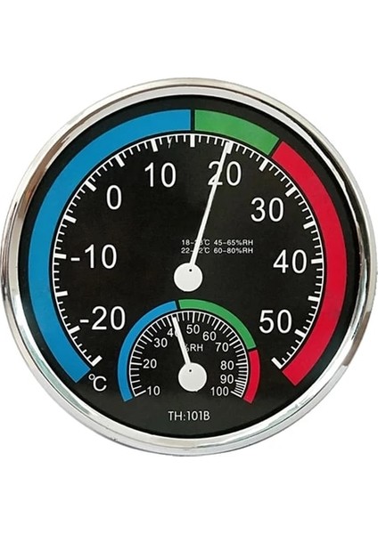 Siyah Işaretçi Termometre Termohigrometre Higrometre Kapalı Açık 2 In 1 Duvara Monte Masaüstü Sıcaklık Nem Ölçer Ev (Yurt Dışından)
