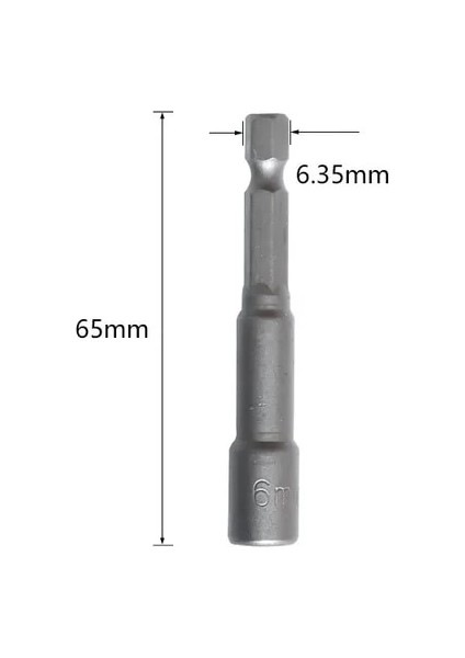 BS13-6MM 1 Adet Darbe Soket Manyetik Somun Tornavida Güç Somun Sürücü Matkap Ucu Seti 1/4 "altıgen Soket Adaptör Cıvata Sürücüleri Tamir Aracı Kiti (Yurt Dışından)