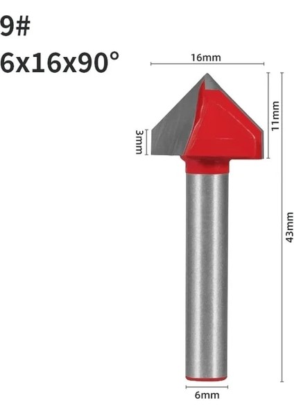 6X16X90 Nxwınd 3D V Tipi Planya Kesici Bit Yönlendirici Bit Cnc Katı Karbür Kesiciler Ağaç Işleme Freze Kesicisi Ahşap Bit Yüz Mill (Yurt Dışından)