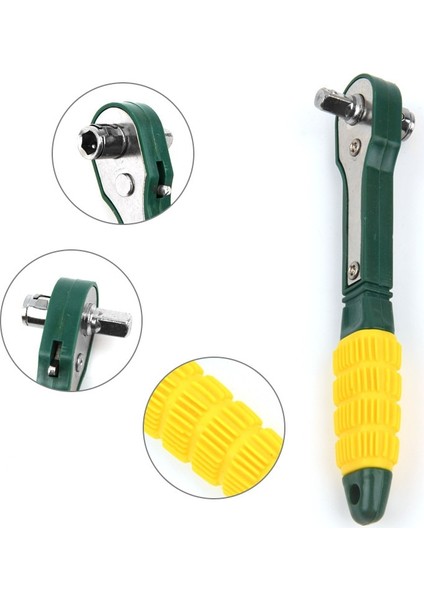 Sarı Mini 1/4 Sürücü Cırcır Tornavida Kare Altıgen Arayüzü Taşınabilir Çift Uçlu Ayarlanabilir Anahtar Çok Amaçlı Dıy Bisiklet (Yurt Dışından) modelleri