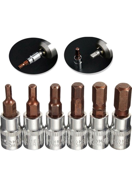 H5 Sürücü Soket Setleri Soket Anahtarı Soket Adaptörü 1/4 "altıgen Başlı Tornavida Ucu El Aletleri H3 H4 H5 H6 H7/h8 (Yurt Dışından) fırsatları
