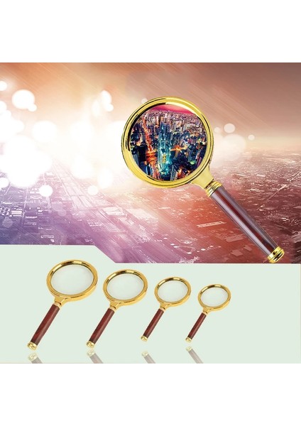 B 10X 80MM Dropshipping 10X Büyüteç El 60MM/70MM/80MM/90MM Büyüteç Takı Gazete Okuma Için Taşınabilir Büyüteç (Yurt Dışından) fiyatları