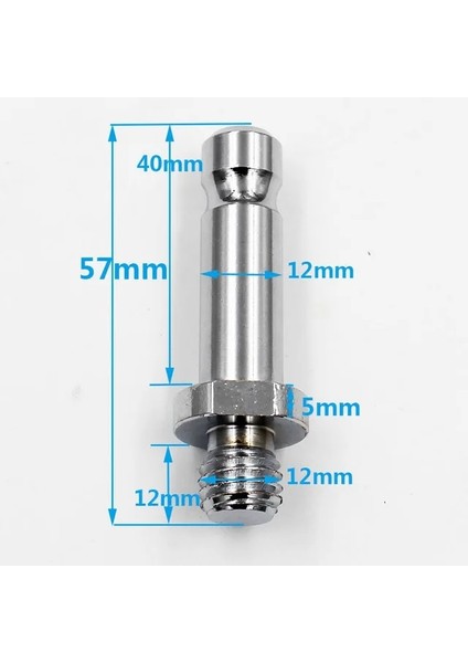 DIA12-DIA12 Qase 5/8 1/4 3/8 1/8 Inç M8 M10 Adaptör Bağlantı Vidası Prizma Gps Merkezleme Kutup Çubuk Sızdırmazlık Kapağı Haritalama Kaşık Net 1 Adet (Yurt Dışından)
