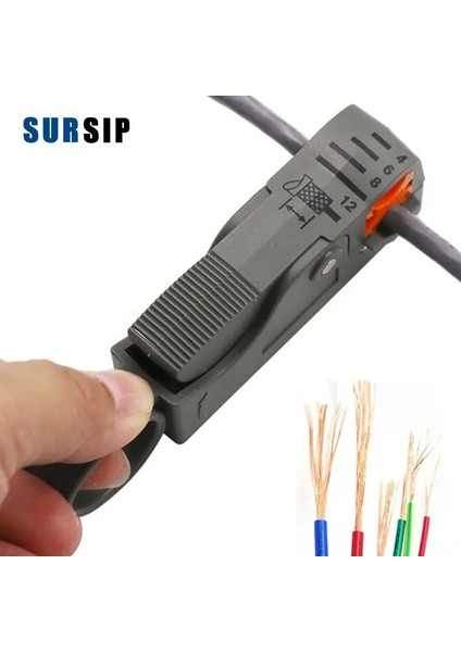 Siyah Sıcak Otomatik Sıyırma Pensesi Tel Stripper Kablo Tel Kesiciler Altıgen Anahtarı Araçları Pense ile Sıyırma Sıkma Aracı (Yurt Dışından) modelleri