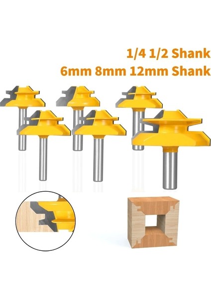 6X34.9X16 Yusun 1 Adet 45° Derece Kilit Gönye Yönlendirici Bit Ağaç Işleme Freze Kesicisi Ahşap Araçları (Yurt Dışından) fiyatları