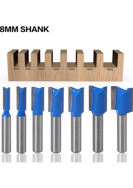 8X10 1 Adet 8mm Shank Düz Ağaç Işleme Yönlendirici Bit Seti Ahşap Kesici 6/8/10/12/14/18/20MM Kesme Çapı Millingflush Trim Bit Aracı (Yurt Dışından) fiyatları